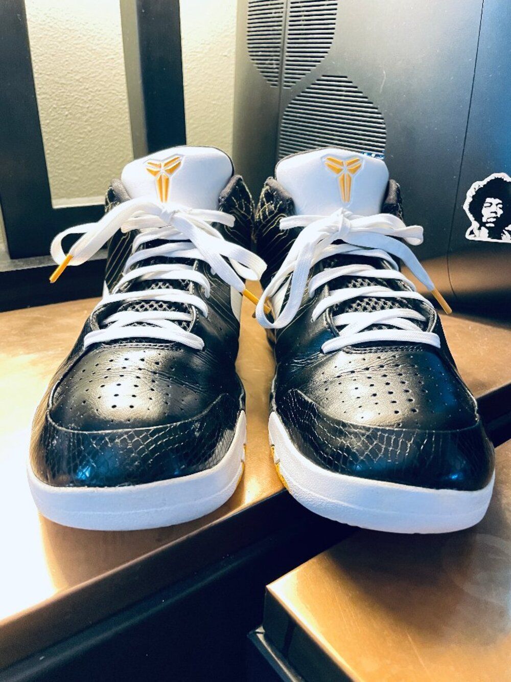 Nike Kobe 4 IV Del Sol Black Marigold White Size 13 US Mens 47.5 EUR 12 UK Nice View 5